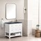James Martin Vanities Breckenridge 36in Single Vanity, Bright White w/ 3 CM Charcoal Soapstone Top 330-V36-BW-3CSP - alternate 3